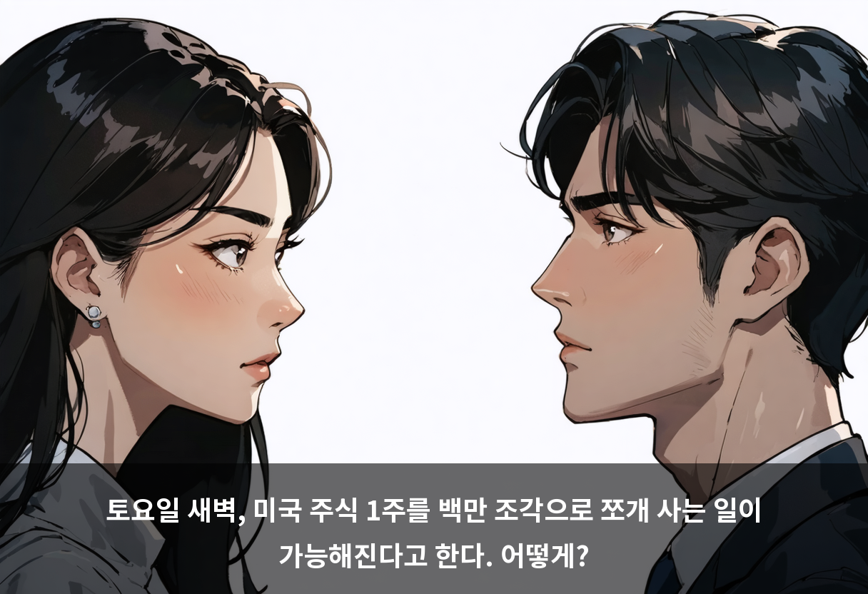 토요일 새벽, 미국 주식 1주를 백만 조각으로 쪼개 사는 일이 가능해진다고 한다. 어떻게?