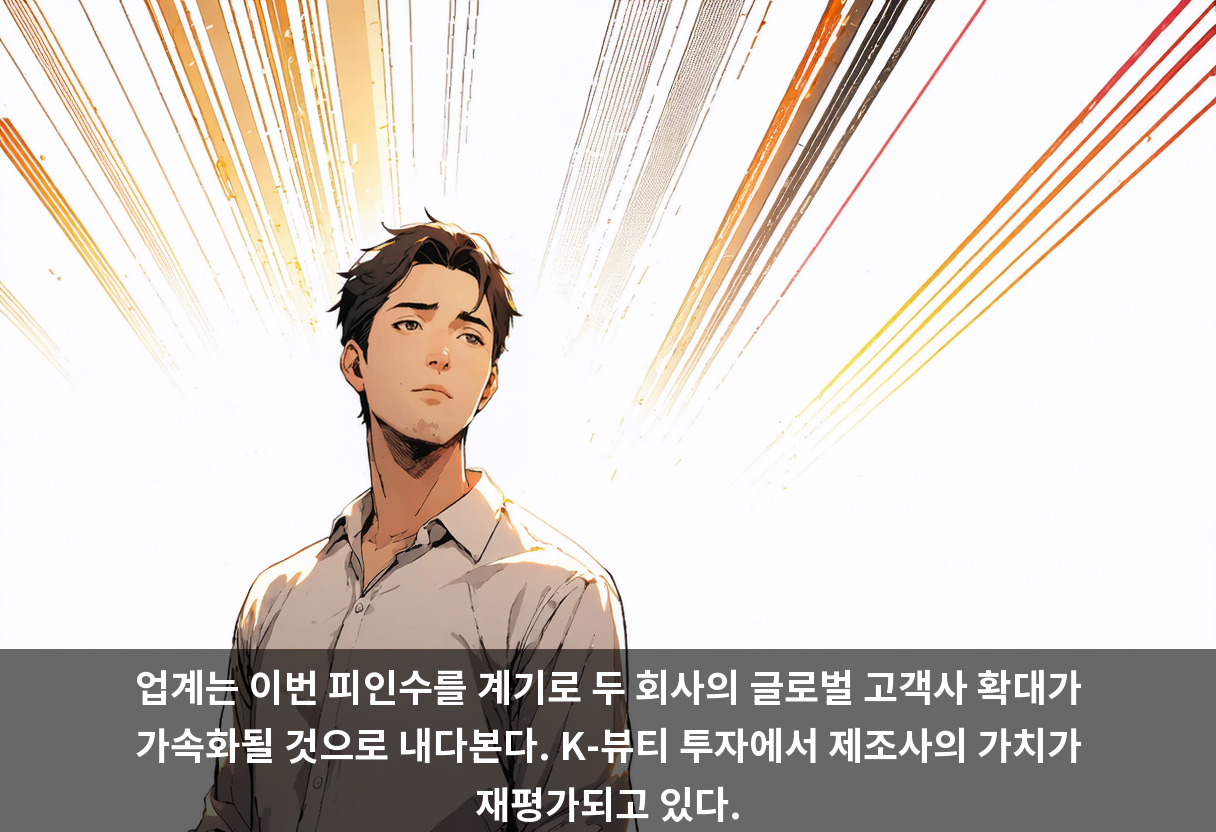업계는 이번 피인수를 계기로 두 회사의 글로벌 고객사 확대가 가속화될 것으로 내다본다. K-뷰티 투자에서 제조사의 가치가 재평가되고 있다.