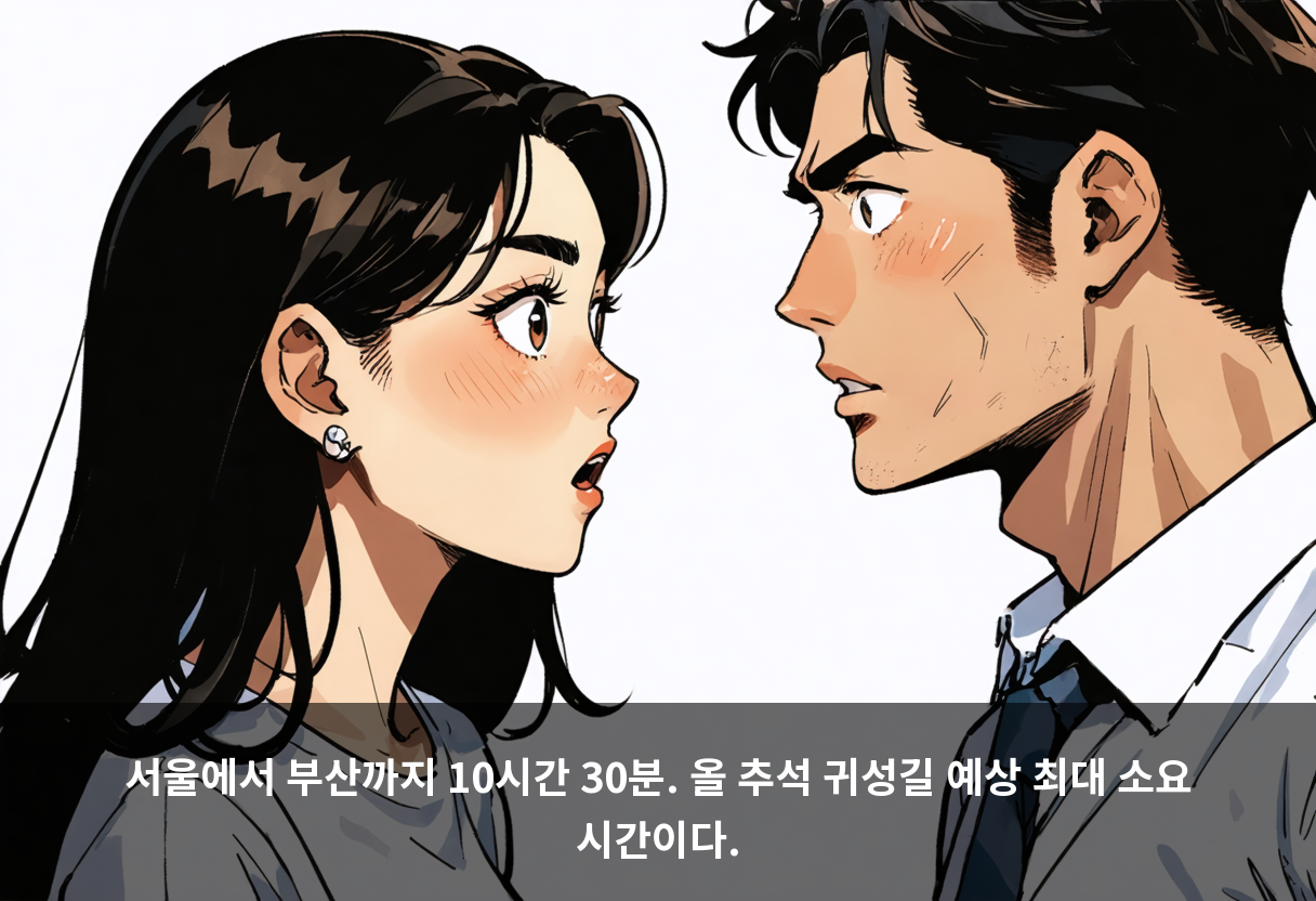 서울에서 부산까지 10시간 30분. 올 추석 귀성길 예상 최대 소요 시간이다.