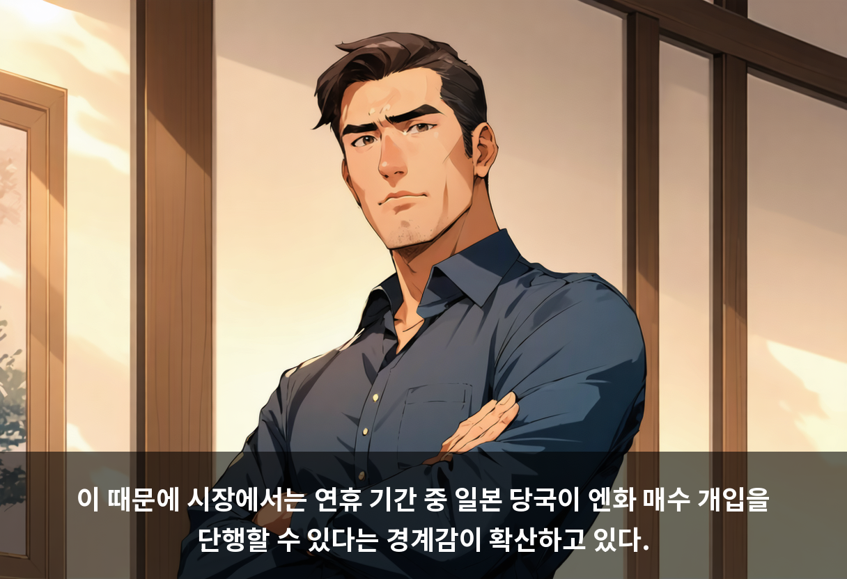 이 때문에 시장에서는 연휴 기간 중 일본 당국이 엔화 매수 개입을 단행할 수 있다는 경계감이 확산하고 있다.