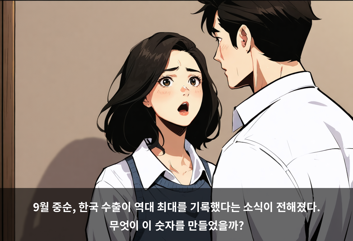 9월 중순, 한국 수출이 역대 최대를 기록했다는 소식이 전해졌다. 무엇이 이 숫자를 만들었을까?