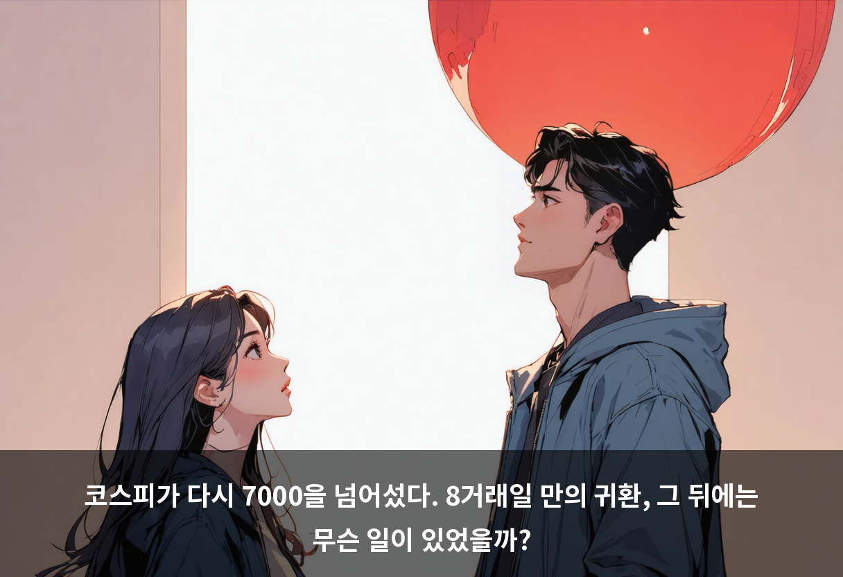 코스피가 다시 7000을 넘어섰다. 8거래일 만의 귀환, 그 뒤에는 무슨 일이 있었을까?