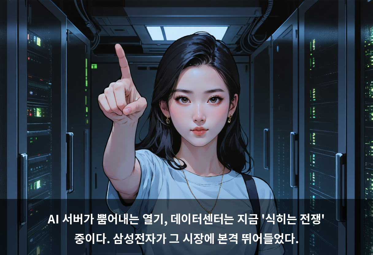 AI 서버가 뿜어내는 열기, 데이터센터는 지금 '식히는 전쟁' 중이다. 삼성전자가 그 시장에 본격 뛰어들었다.