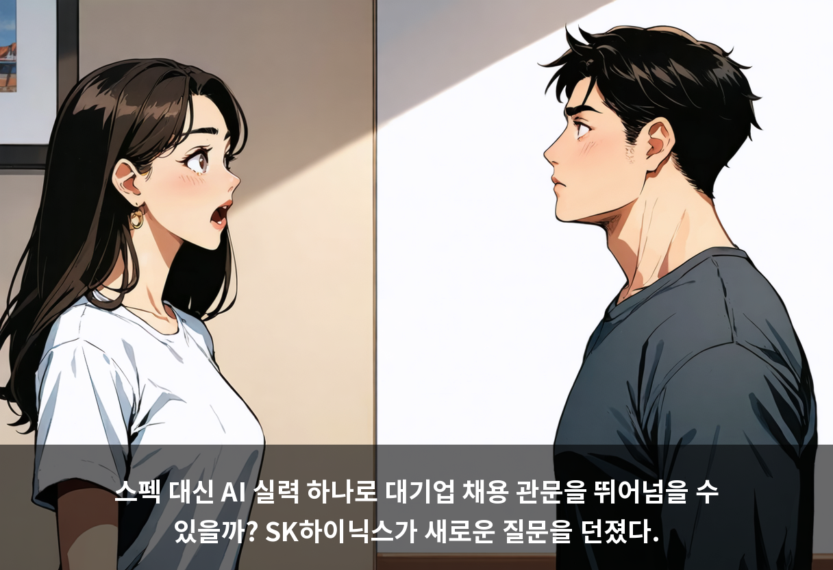 스펙 대신 AI 실력 하나로 대기업 채용 관문을 뛰어넘을 수 있을까? SK하이닉스가 새로운 질문을 던졌다.