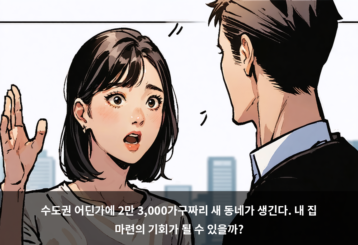 수도권 어딘가에 2만 3,000가구짜리 새 동네가 생긴다. 내 집 마련의 기회가 될 수 있을까?