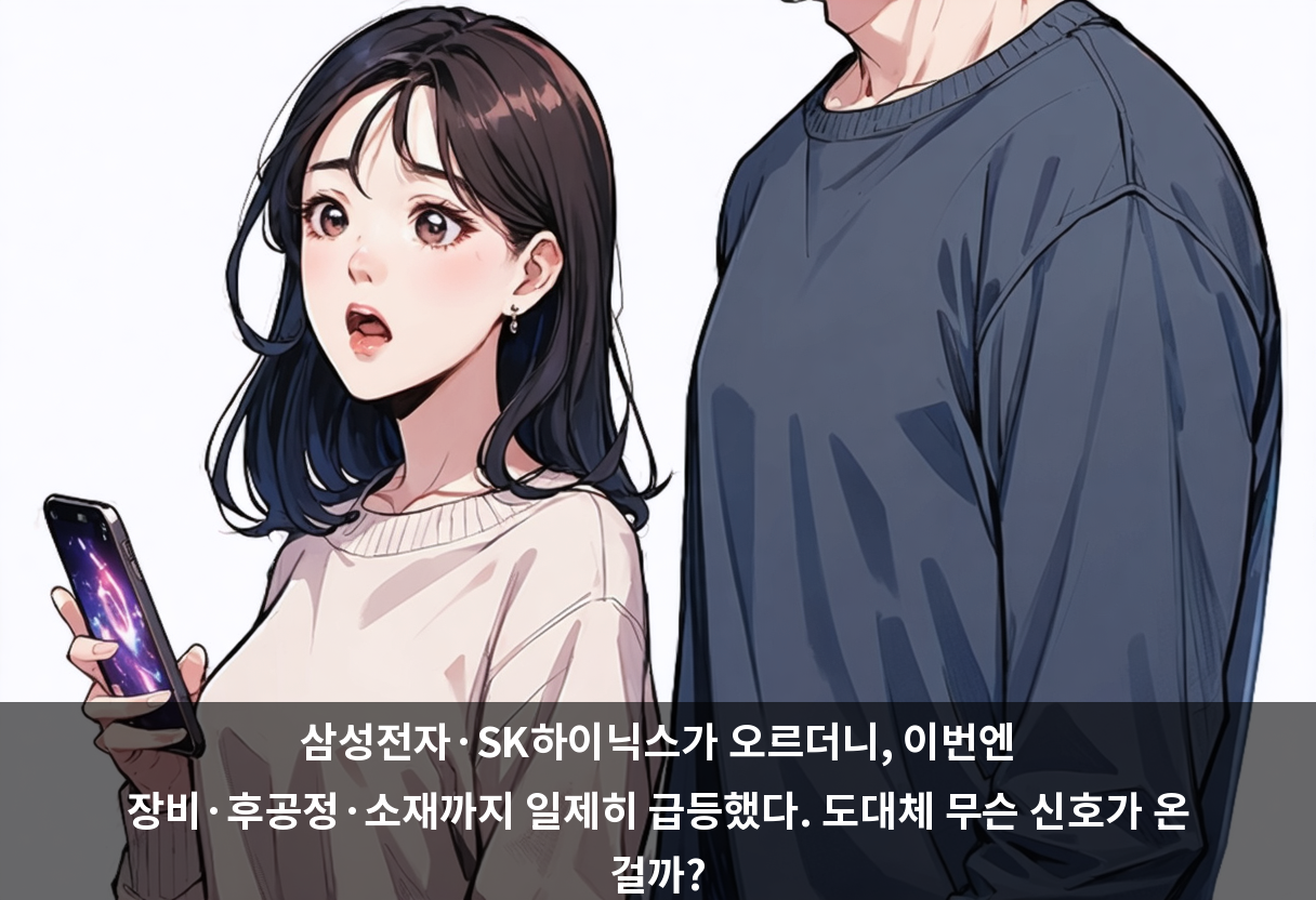 삼성전자·SK하이닉스가 오르더니, 이번엔 장비·후공정·소재까지 일제히 급등했다. 도대체 무슨 신호가 온 걸까?