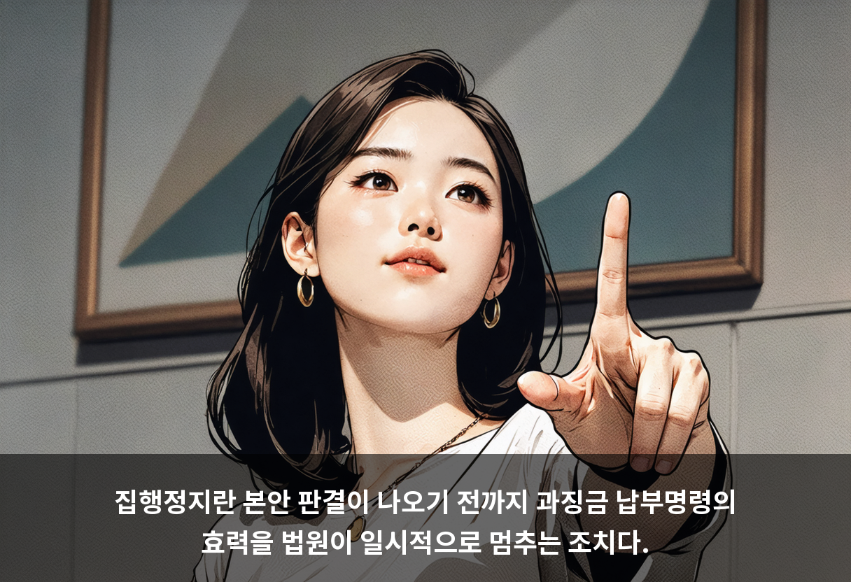 집행정지란 본안 판결이 나오기 전까지 과징금 납부명령의 효력을 법원이 일시적으로 멈추는 조치다.