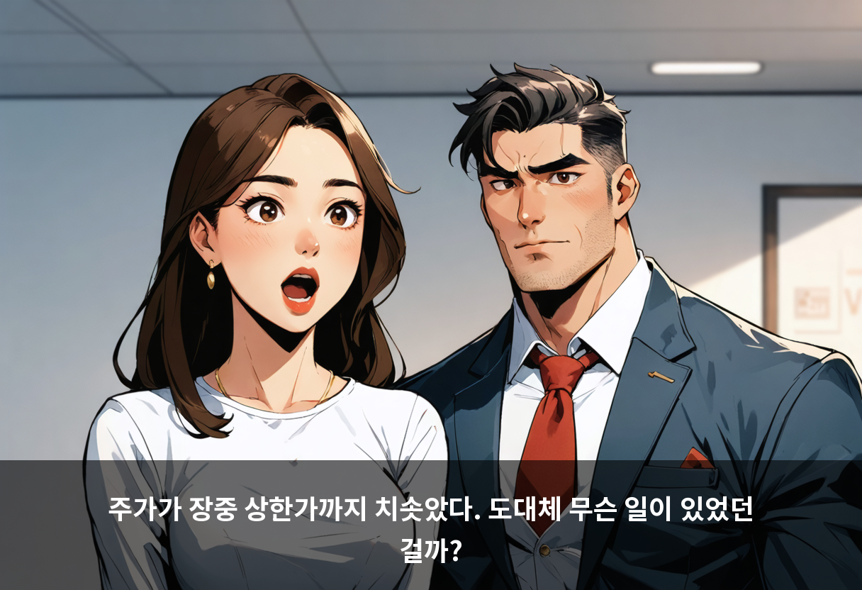 주가가 장중 상한가까지 치솟았다. 도대체 무슨 일이 있었던 걸까?