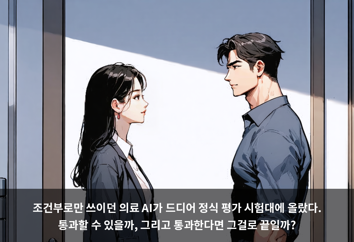 조건부로만 쓰이던 의료 AI가 드디어 정식 평가 시험대에 올랐다. 통과할 수 있을까, 그리고 통과한다면 그걸로 끝일까?