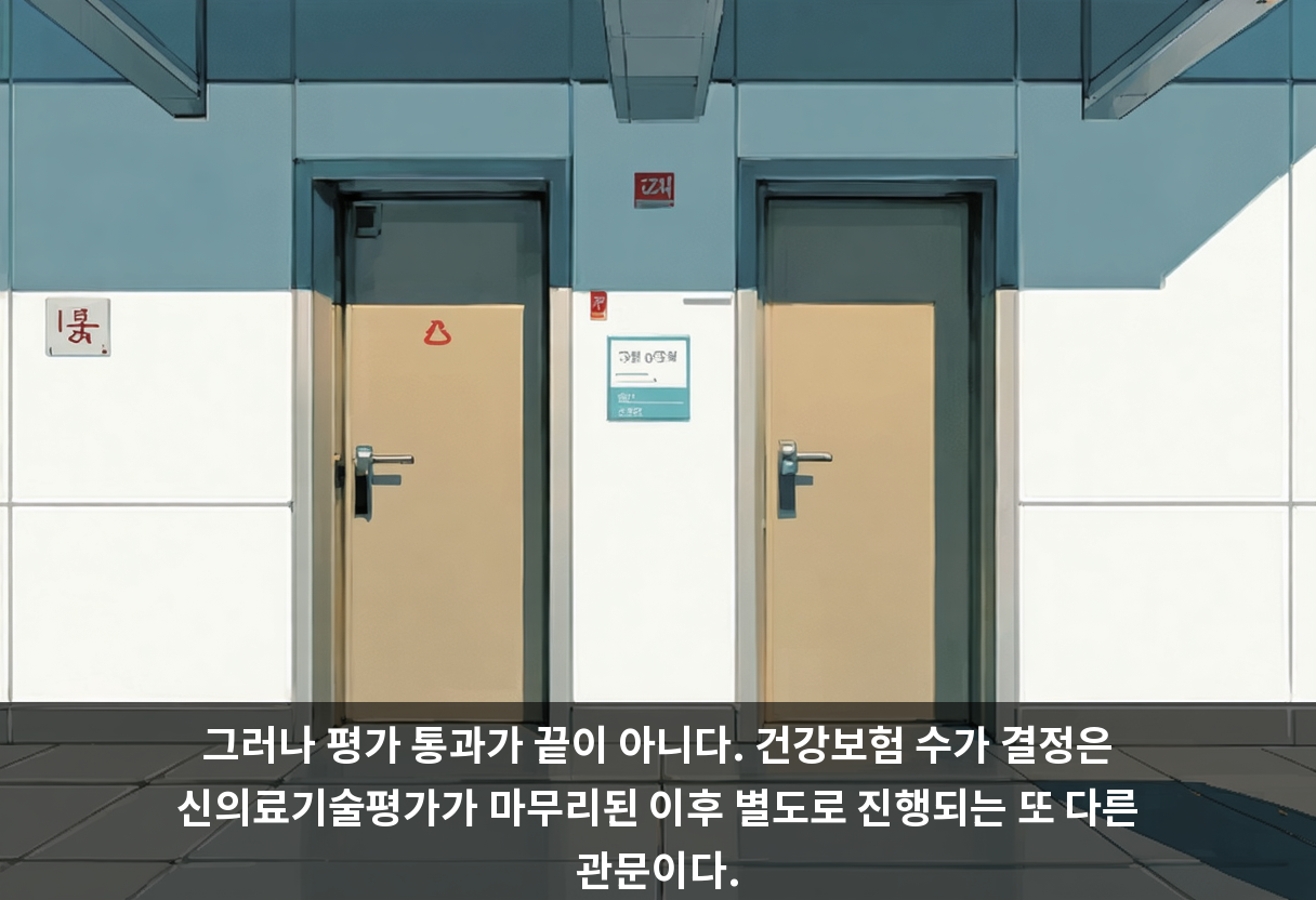 그러나 평가 통과가 끝이 아니다. 건강보험 수가 결정은 신의료기술평가가 마무리된 이후 별도로 진행되는 또 다른 관문이다.
