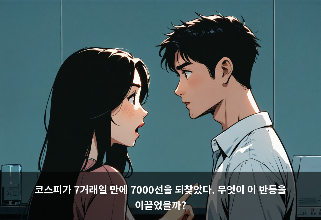 코스피가 7거래일 만에 7000선을 되찾았다. 무엇이 이 반등을 이끌었을까?