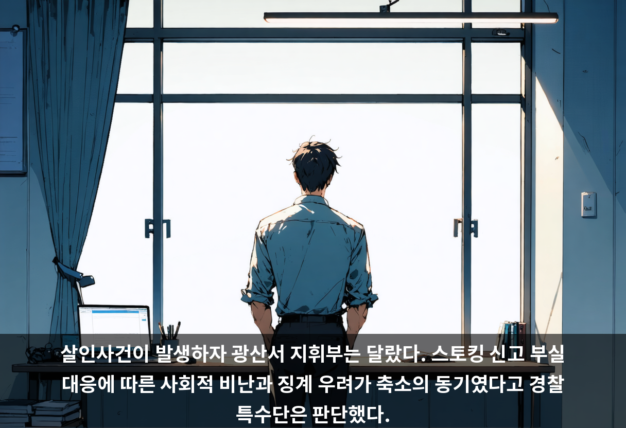 살인사건이 발생하자 광산서 지휘부는 달랐다. 스토킹 신고 부실 대응에 따른 사회적 비난과 징계 우려가 축소의 동기였다고 경찰 특수단은 판단했다.