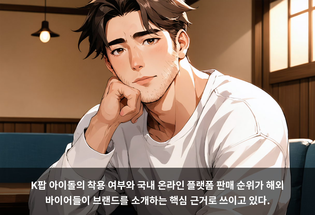 K팝 아이돌의 착용 여부와 국내 온라인 플랫폼 판매 순위가 해외 바이어들이 브랜드를 소개하는 핵심 근거로 쓰이고 있다.