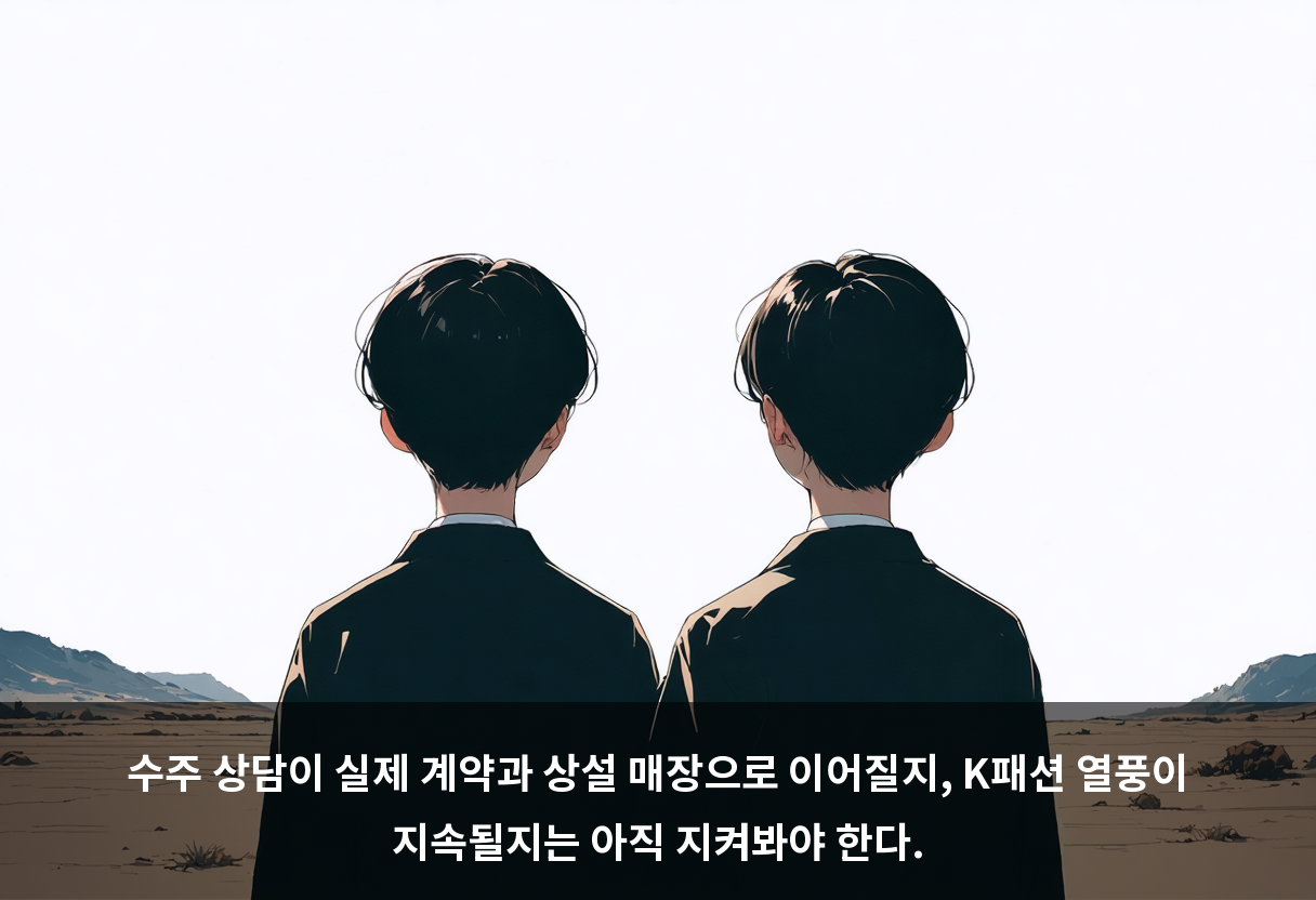 수주 상담이 실제 계약과 상설 매장으로 이어질지, K패션 열풍이 지속될지는 아직 지켜봐야 한다.