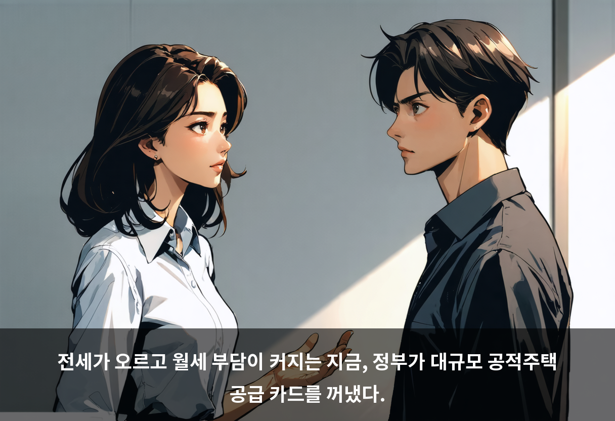 전세가 오르고 월세 부담이 커지는 지금, 정부가 대규모 공적주택 공급 카드를 꺼냈다.