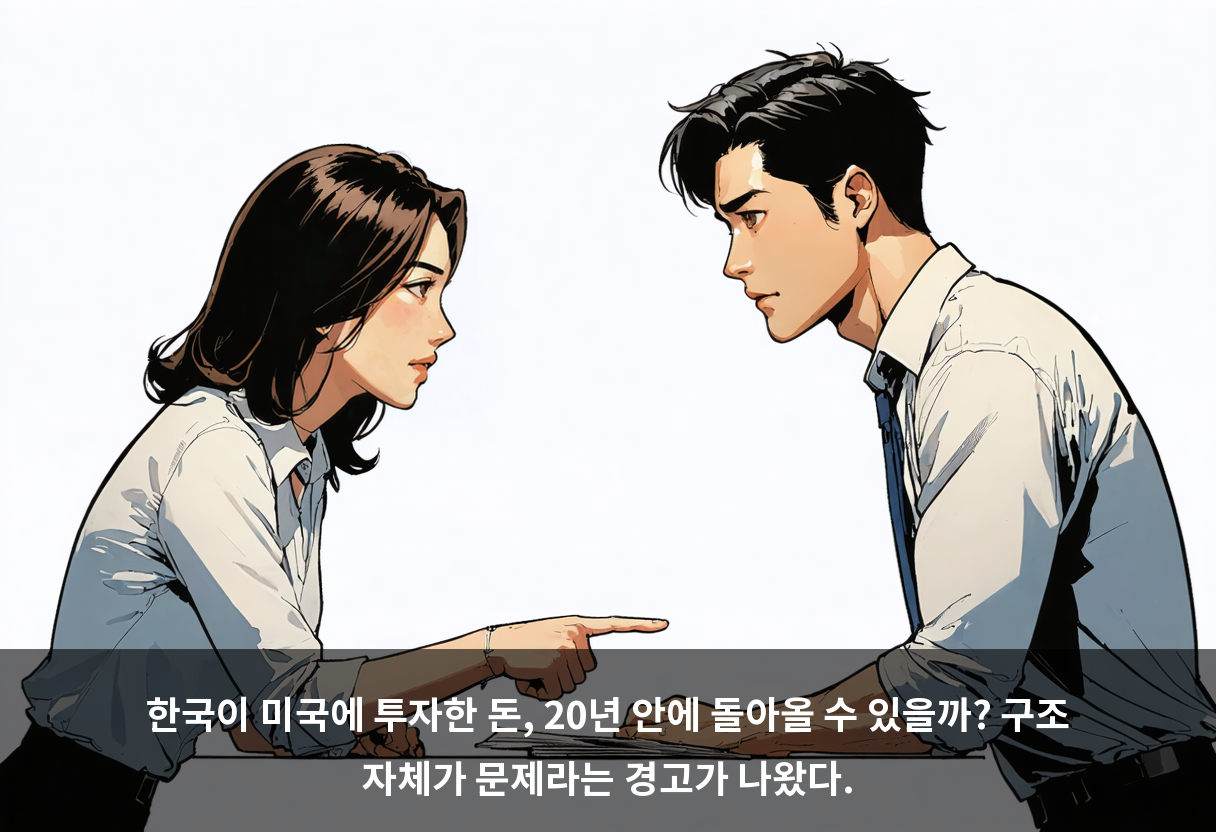 한국이 미국에 투자한 돈, 20년 안에 돌아올 수 있을까? 구조 자체가 문제라는 경고가 나왔다.