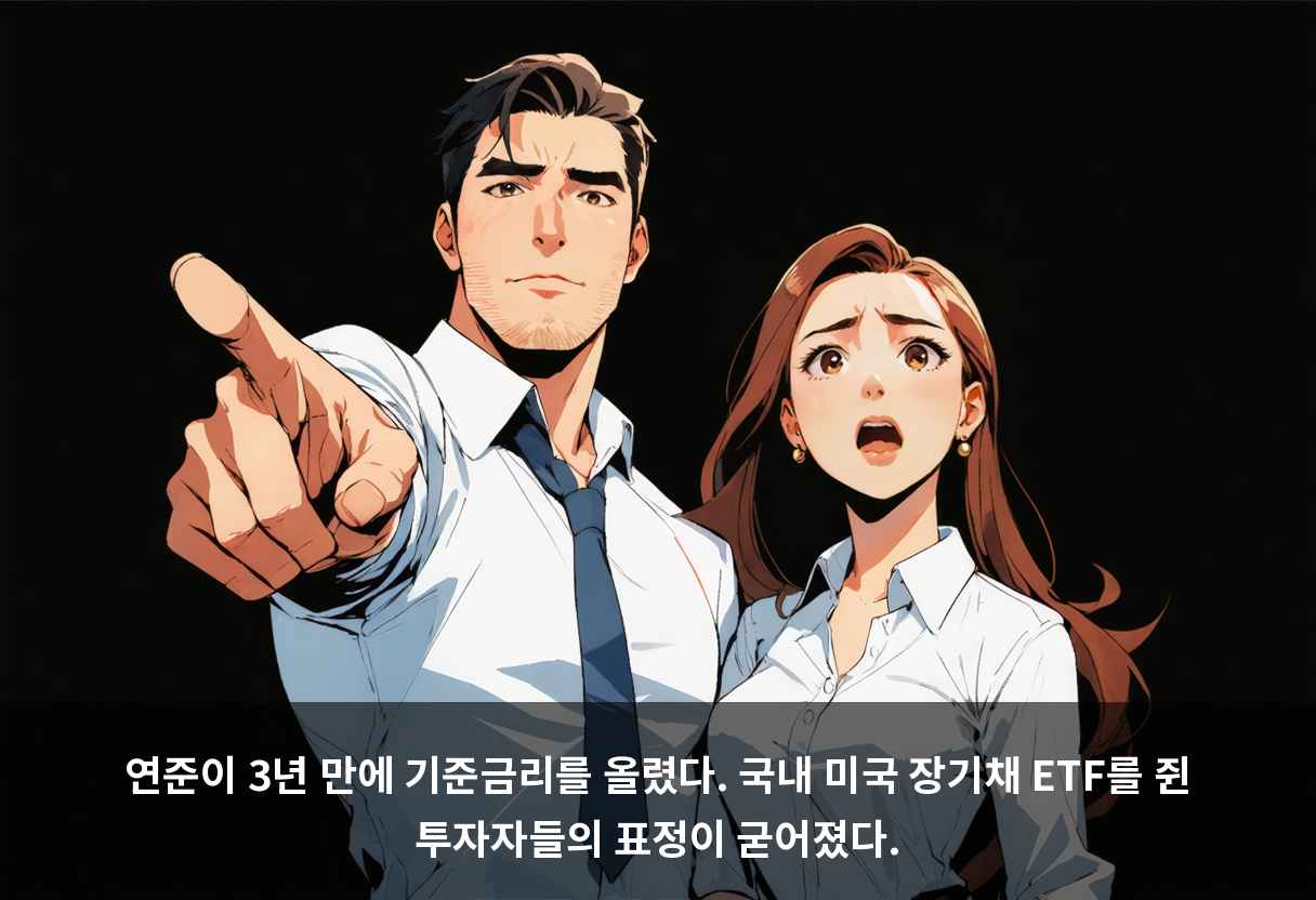 연준이 3년 만에 기준금리를 올렸다. 국내 미국 장기채 ETF를 쥔 투자자들의 표정이 굳어졌다.