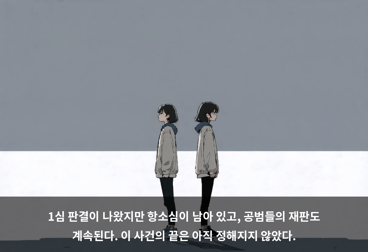 1심 선고가 내려졌지만 항소심이 남아 있다. 최종적인 법적 판단과 책임 소재는 아직 확정되지 않았다.