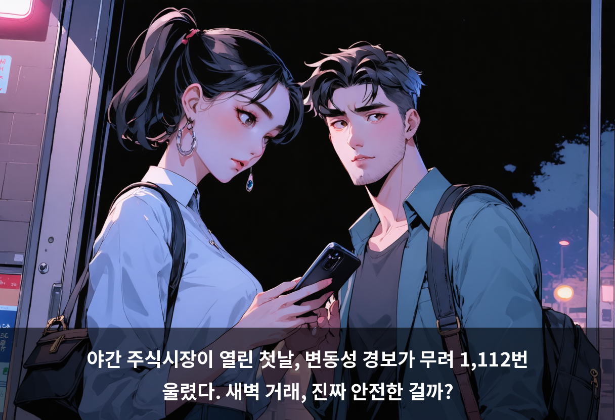 야간 주식시장이 열린 첫날, 변동성 경보가 무려 1,112번 울렸다. 새벽 거래, 진짜 안전한 걸까?