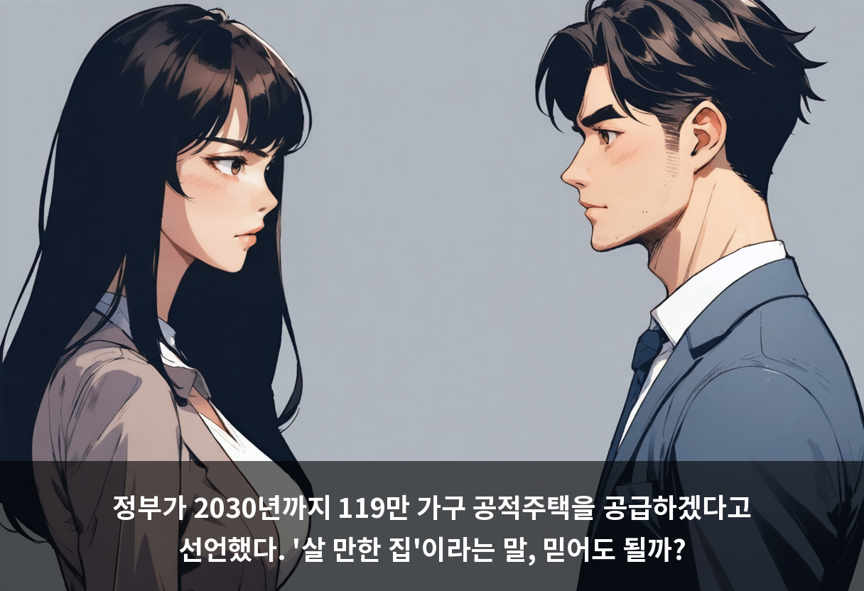 정부가 2030년까지 공적주택 119만 가구를 공급하겠다고 발표했다. 숫자는 크지만, 과연 '살 만한 집'이 될 수 있을까?