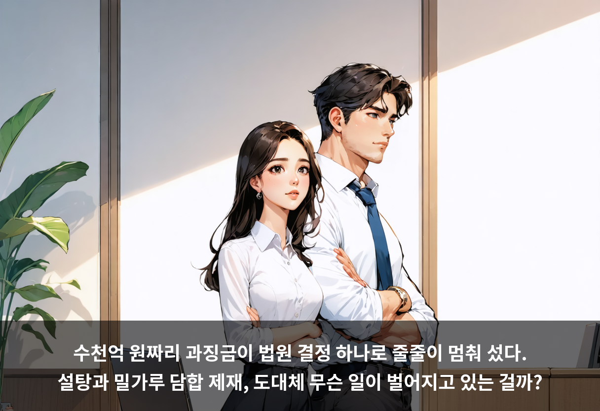 수천억 원짜리 과징금이 법원 결정 하나로 줄줄이 멈춰 섰다. 설탕과 밀가루 담합 제재, 도대체 무슨 일이 벌어지고 있는 걸까?