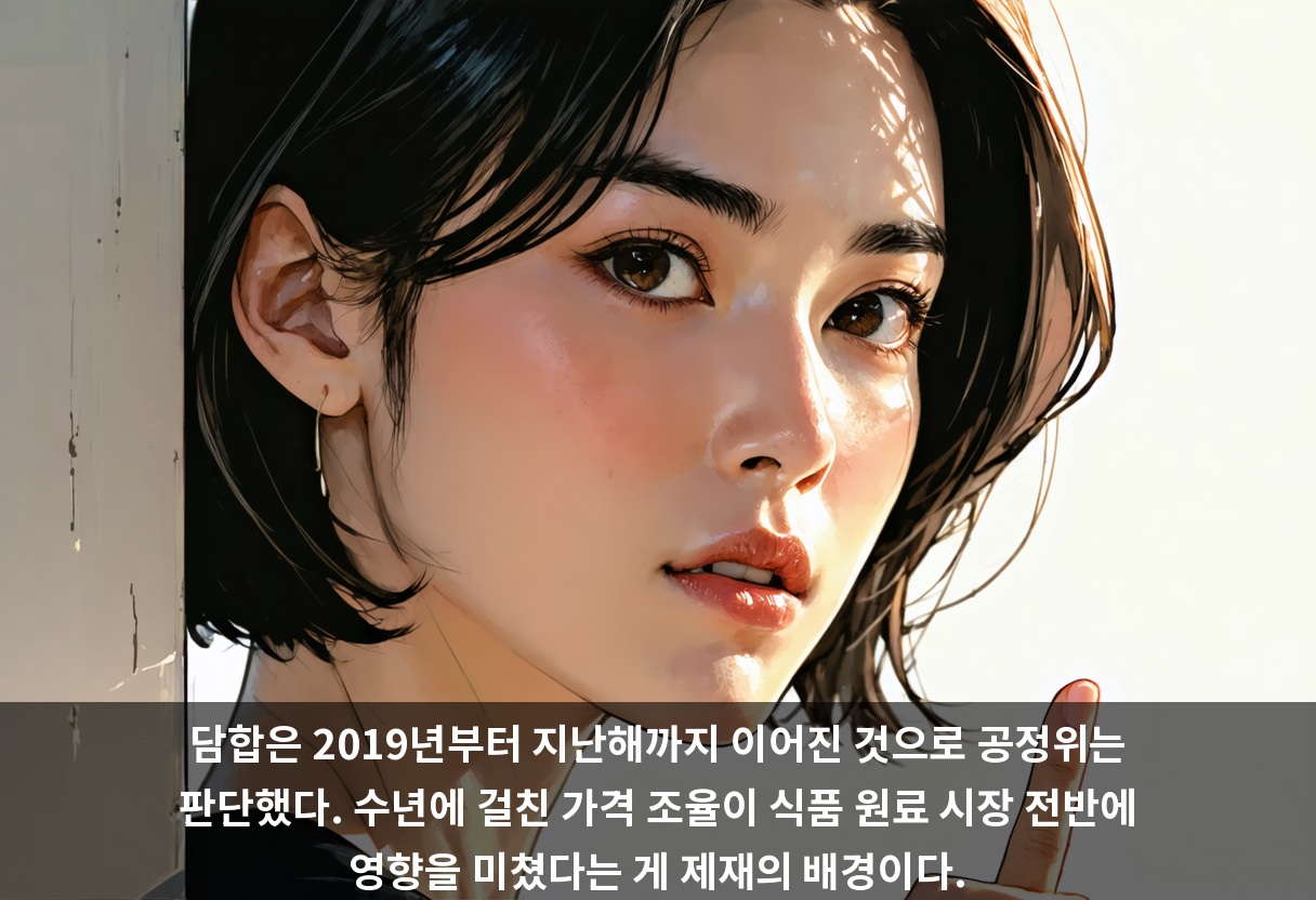 담합은 2019년부터 지난해까지 이어진 것으로 공정위는 판단했다. 수년에 걸친 가격 조율이 식품 원료 시장 전반에 영향을 미쳤다는 게 제재의 배경이다.