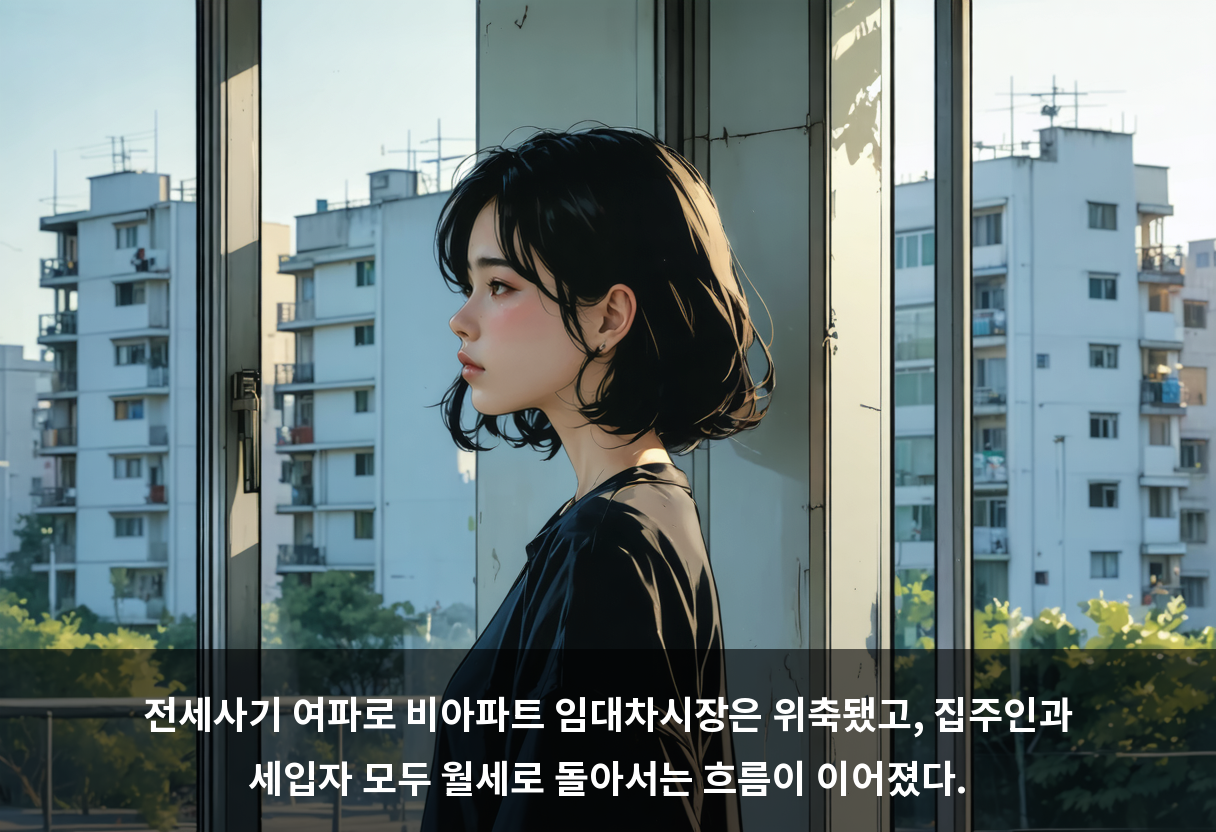 전세사기 여파로 비아파트 임대차시장은 위축됐고, 집주인과 세입자 모두 월세로 돌아서는 흐름이 이어졌다.