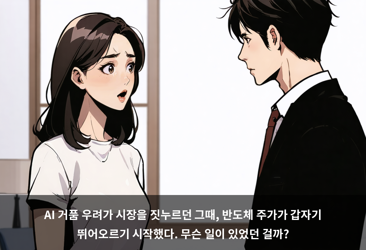 AI 거품 우려가 시장을 짓누르던 그때, 반도체 주가가 갑자기 뛰어오르기 시작했다. 무슨 일이 있었던 걸까?