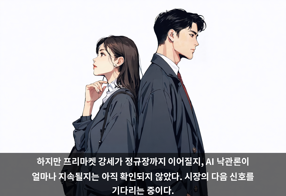 하지만 프리마켓 강세가 정규장까지 이어질지, AI 낙관론이 얼마나 지속될지는 아직 확인되지 않았다. 시장의 다음 신호를 기다리는 중이다.
