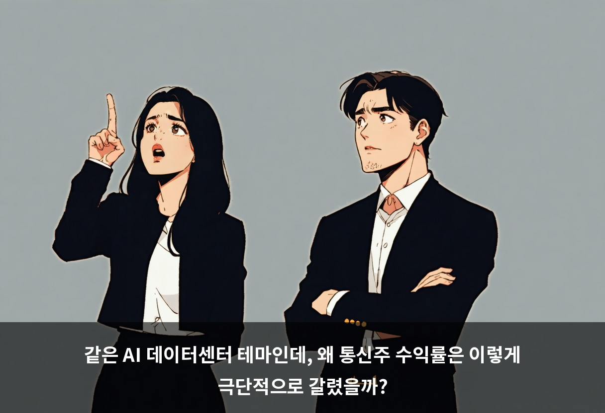 같은 AI 데이터센터 테마인데, 왜 통신주 수익률은 이렇게 극단적으로 갈렸을까?