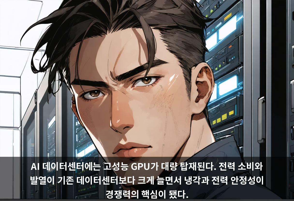 AI 데이터센터에는 고성능 GPU가 대량 탑재된다. 전력 소비와 발열이 기존 데이터센터보다 크게 늘면서 냉각과 전력 안정성이 경쟁력의 핵심이 됐다.