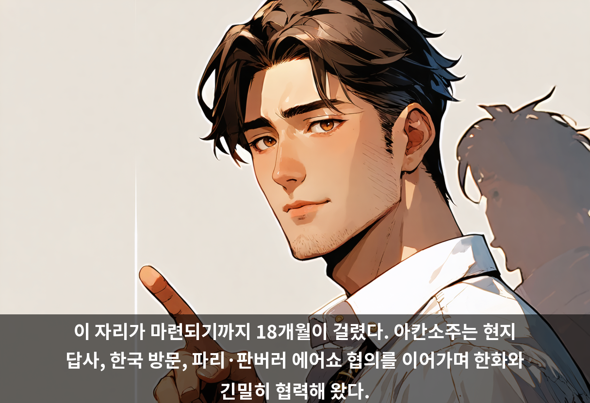 이 자리가 마련되기까지 18개월이 걸렸다. 아칸소주는 현지 답사, 한국 방문, 파리·판버러 에어쇼 협의를 이어가며 한화와 긴밀히 협력해 왔다.