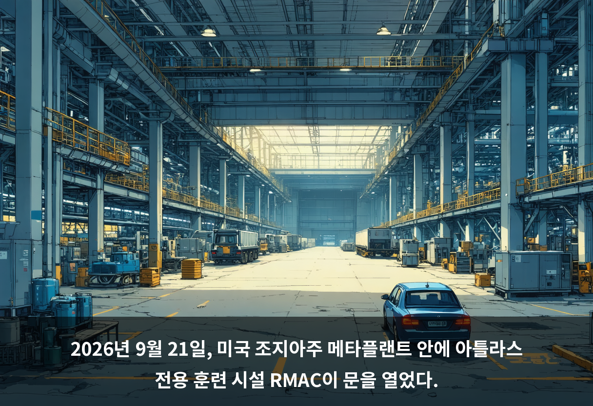 2026년 9월 21일, 미국 조지아주 메타플랜트 안에 아틀라스 전용 훈련 시설 RMAC이 문을 열었다.