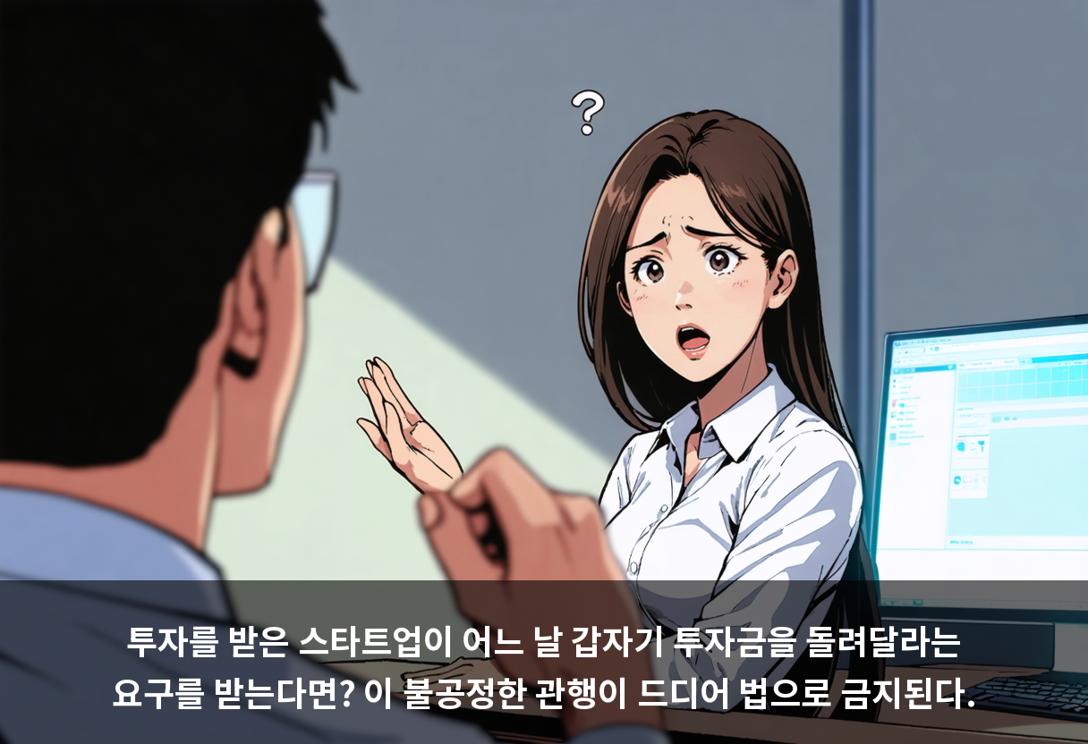 투자를 받은 스타트업이 어느 날 갑자기 투자금을 돌려달라는 요구를 받는다면? 이 불공정한 관행이 드디어 법으로 금지된다.