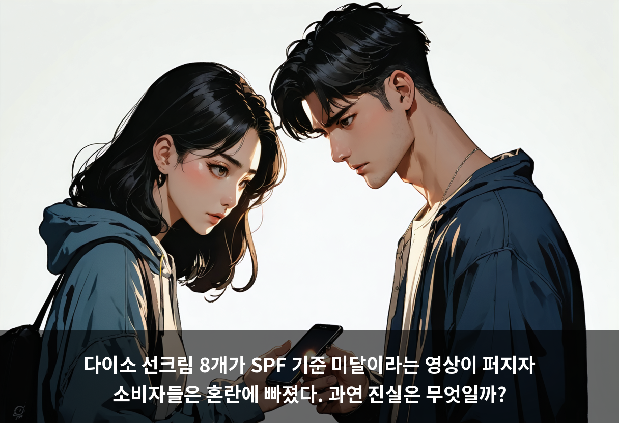 다이소 선크림 8개가 SPF 기준 미달이라는 영상이 퍼지자 소비자들은 혼란에 빠졌다. 과연 진실은 무엇일까?