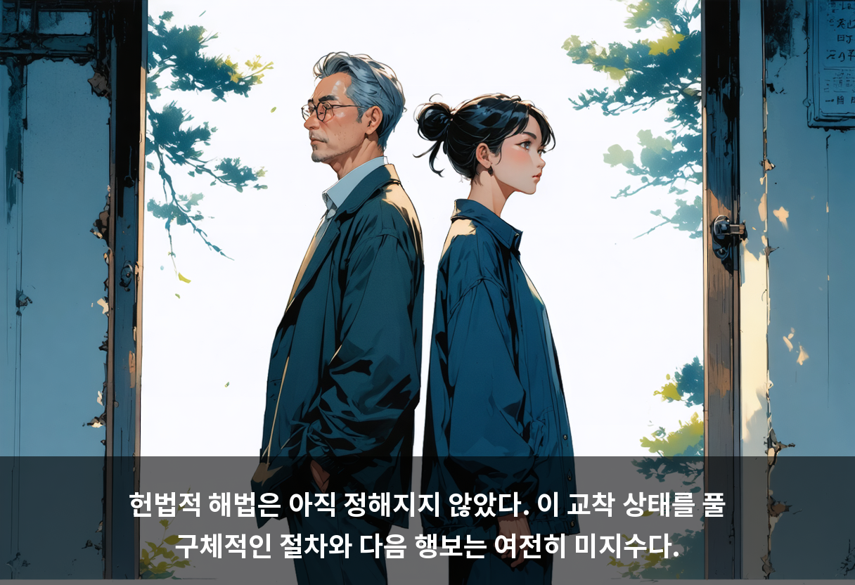 헌법적 해법은 아직 정해지지 않았다. 이 교착 상태를 풀 구체적인 절차와 다음 행보는 여전히 미지수다.