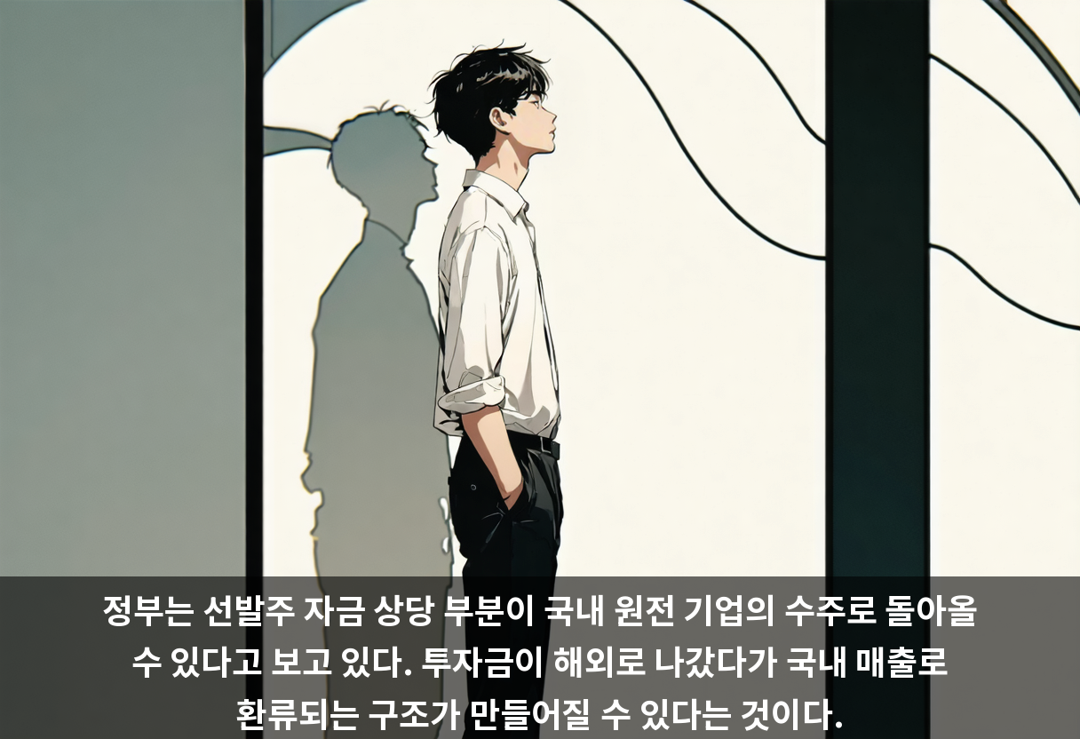 정부는 선발주 자금 상당 부분이 국내 원전 기업의 수주로 돌아올 수 있다고 보고 있다. 투자금이 해외로 나갔다가 국내 매출로 환류되는 구조가 만들어질 수 있다는 것이다.