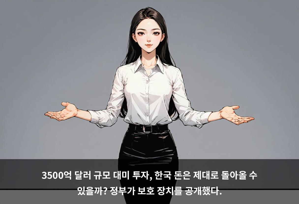 3500억 달러 규모 대미 투자, 한국 돈은 제대로 돌아올 수 있을까? 정부가 보호 장치를 공개했다.