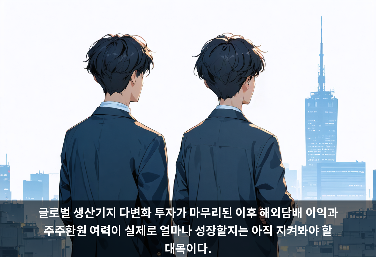 글로벌 생산기지 다변화 투자가 마무리된 이후 해외담배 이익과 주주환원 여력이 실제로 얼마나 성장할지는 아직 지켜봐야 할 대목이다.