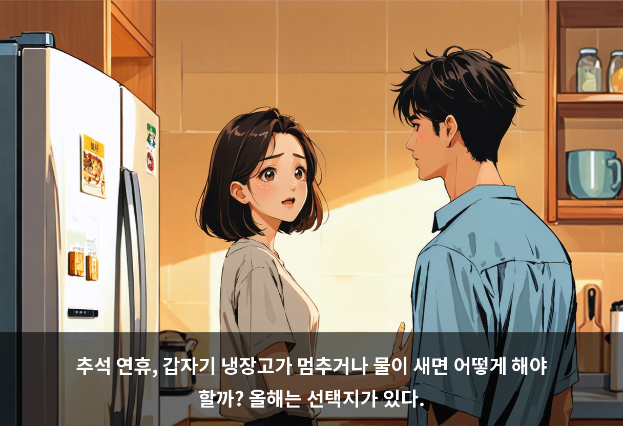 추석 연휴, 갑자기 냉장고가 멈추거나 물이 새면 어떻게 해야 할까? 올해는 선택지가 있다.