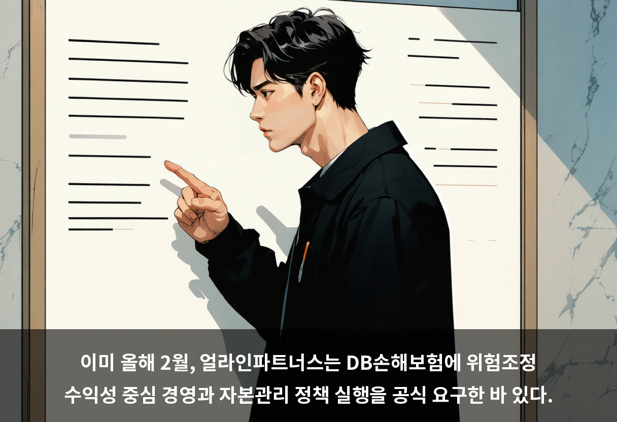이미 올해 2월, 얼라인파트너스는 DB손해보험에 위험조정 수익성 중심 경영과 자본관리 정책 실행을 공식 요구한 바 있다.