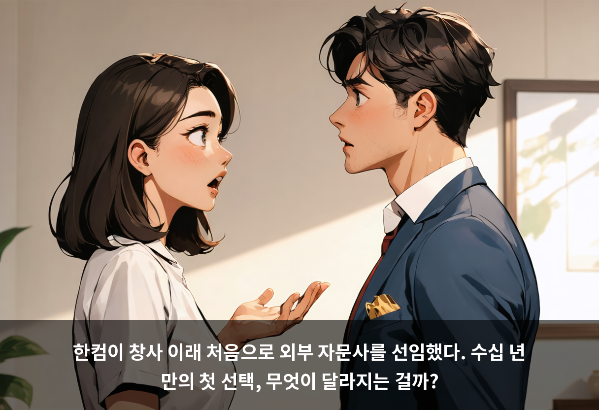 한컴이 창사 첫 외부 자문사를 부르고, 환원율 27%를 손보기 시작했습니다 ✍️