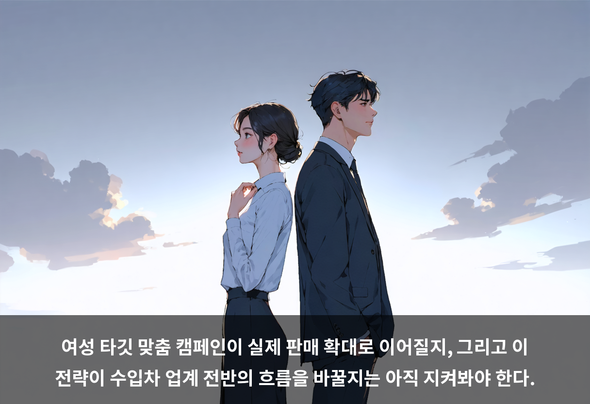 여성 타깃 맞춤 캠페인이 실제 판매 확대로 이어질지, 그리고 이 전략이 수입차 업계 전반의 흐름을 바꿀지는 아직 지켜봐야 한다.