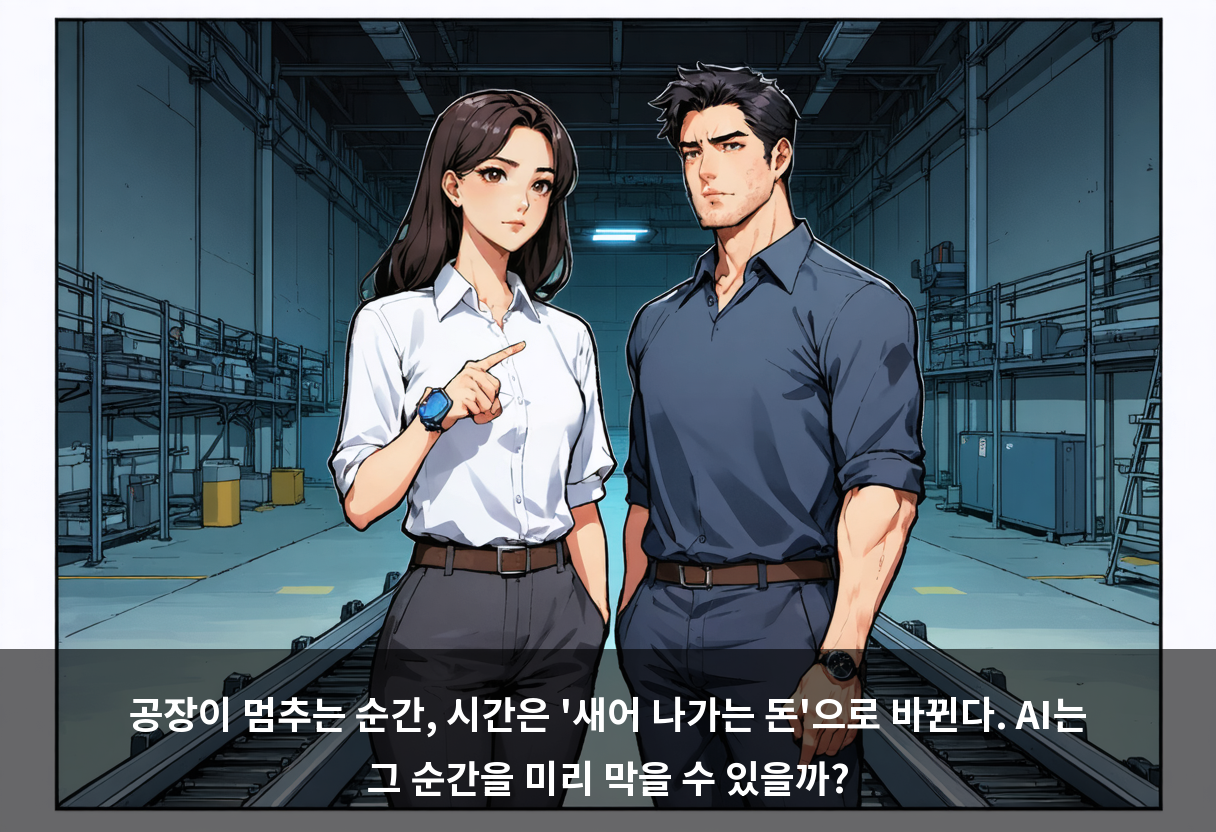 공장이 멈추는 순간, 시간은 '새어 나가는 돈'으로 바뀐다. AI는 그 순간을 미리 막을 수 있을까?