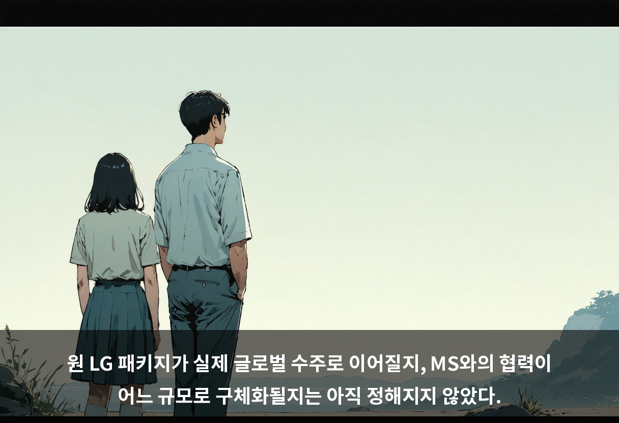 원 LG 패키지가 실제 글로벌 수주로 이어질지, MS와의 협력이 어느 규모로 구체화될지는 아직 정해지지 않았다.