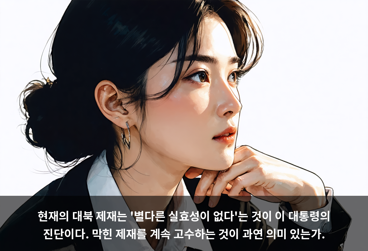 현재의 대북 제재는 '별다른 실효성이 없다'는 것이 이 대통령의 진단이다. 막힌 제재를 계속 고수하는 것이 과연 의미 있는가.