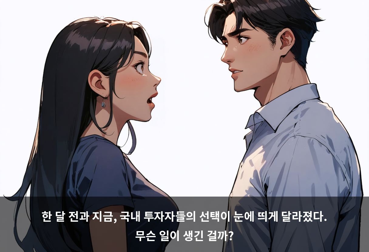 한 달 전과 지금, 국내 투자자들의 선택이 눈에 띄게 달라졌다. 무슨 일이 생긴 걸까?