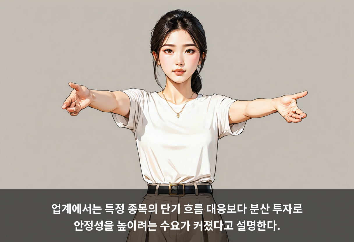 업계에서는 특정 종목의 단기 흐름 대응보다 분산 투자로 안정성을 높이려는 수요가 커졌다고 설명한다.