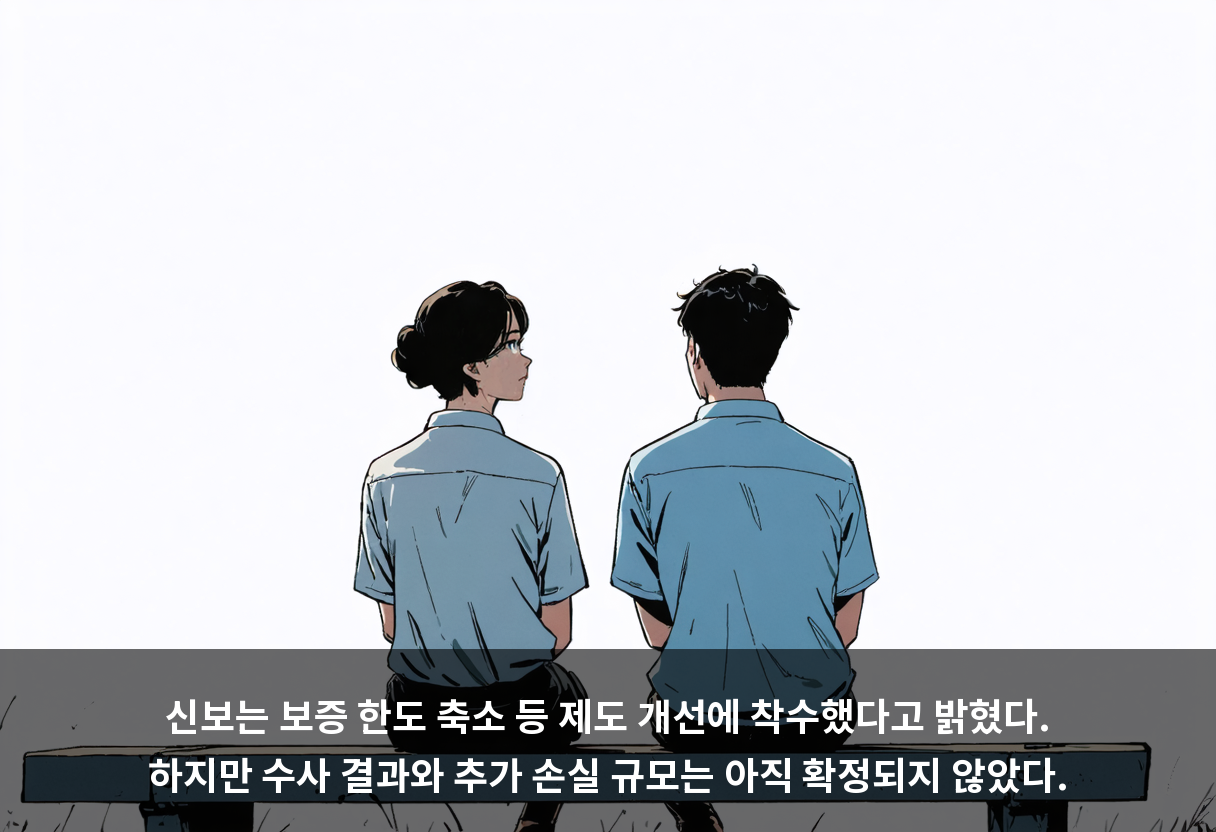 신보는 보증 한도 축소 등 제도 개선에 착수했다고 밝혔다. 하지만 수사 결과와 추가 손실 규모는 아직 확정되지 않았다.