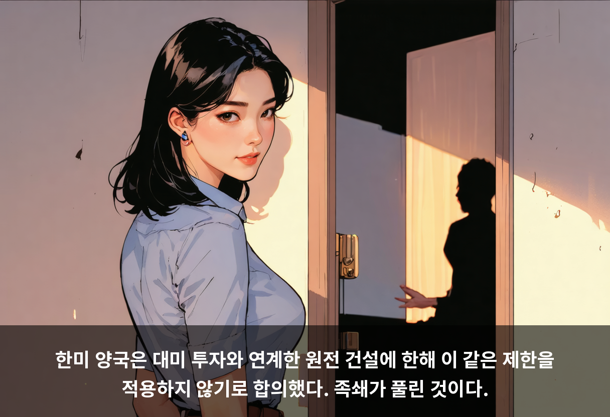 한미 양국은 대미 투자와 연계한 원전 건설에 한해 이 같은 제한을 적용하지 않기로 합의했다. 족쇄가 풀린 것이다.
